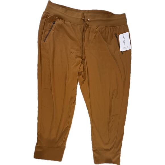 Athleta Trekkie North Jogger Pants Plus Size 22 PullOn Brown Stretch